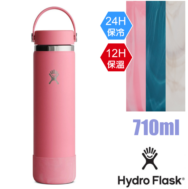 【Hydro Flask】寬口不鏽鋼真空保冷保溫瓶.保溫壺_HFLEW24BTSF21D 茶花粉✿30E010